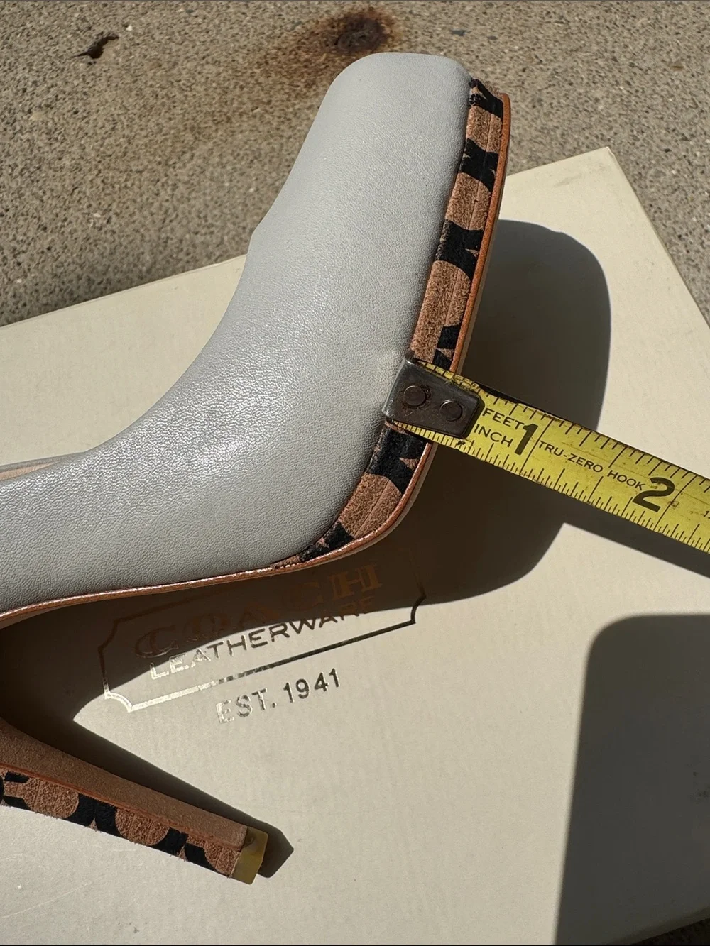 Coach NWB Round-Toe Platform Heels with Logo-Print Accents